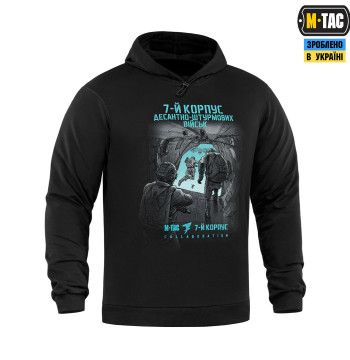 M-Tac кофта Hoodie 7-й корпус ДШВ Black купити за доступною ціною