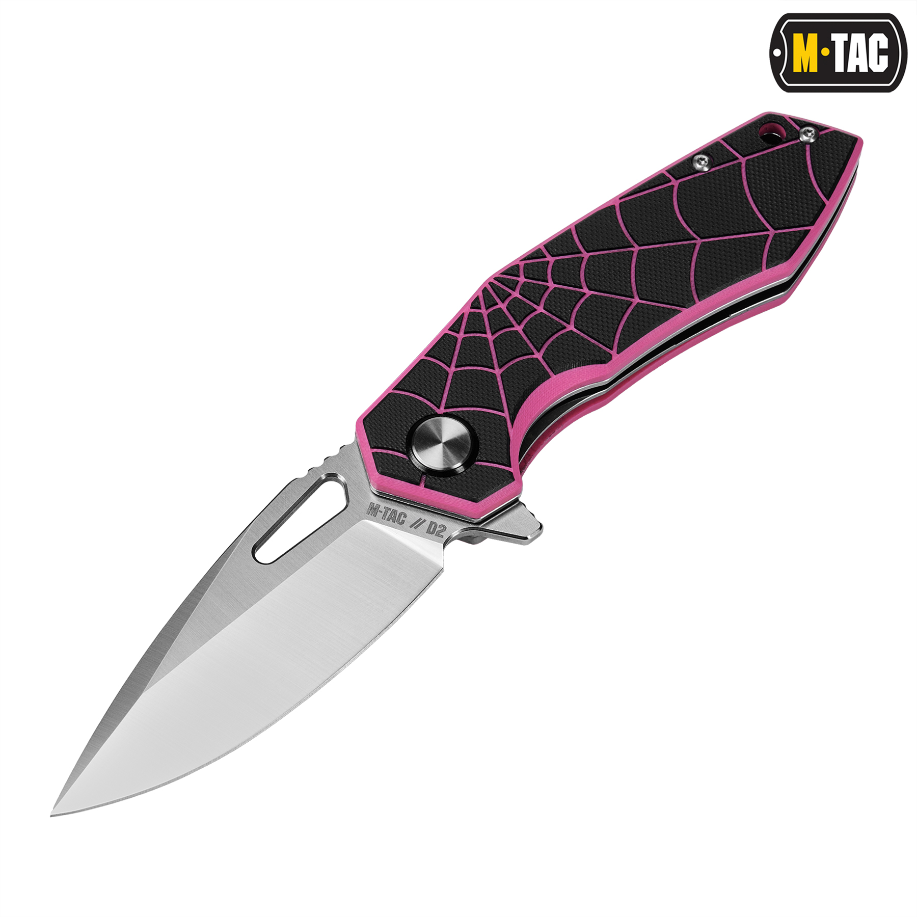 M-Tac ніж складний Type 12 Spider Web Black/Pink/Steel купити за