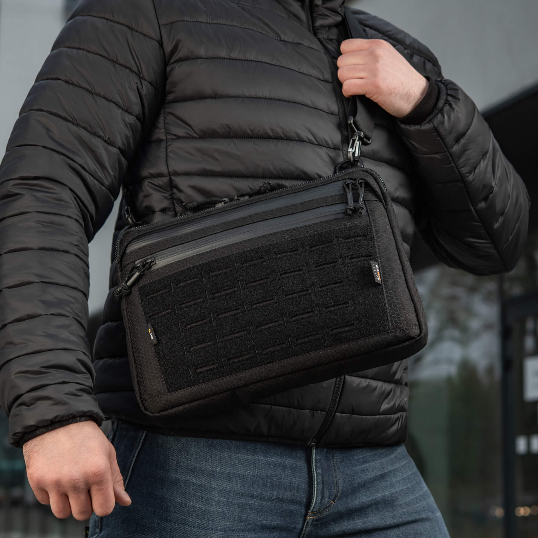 M-Tac сумка Admin Bag Large Elite з липучкою Hex Black купити за