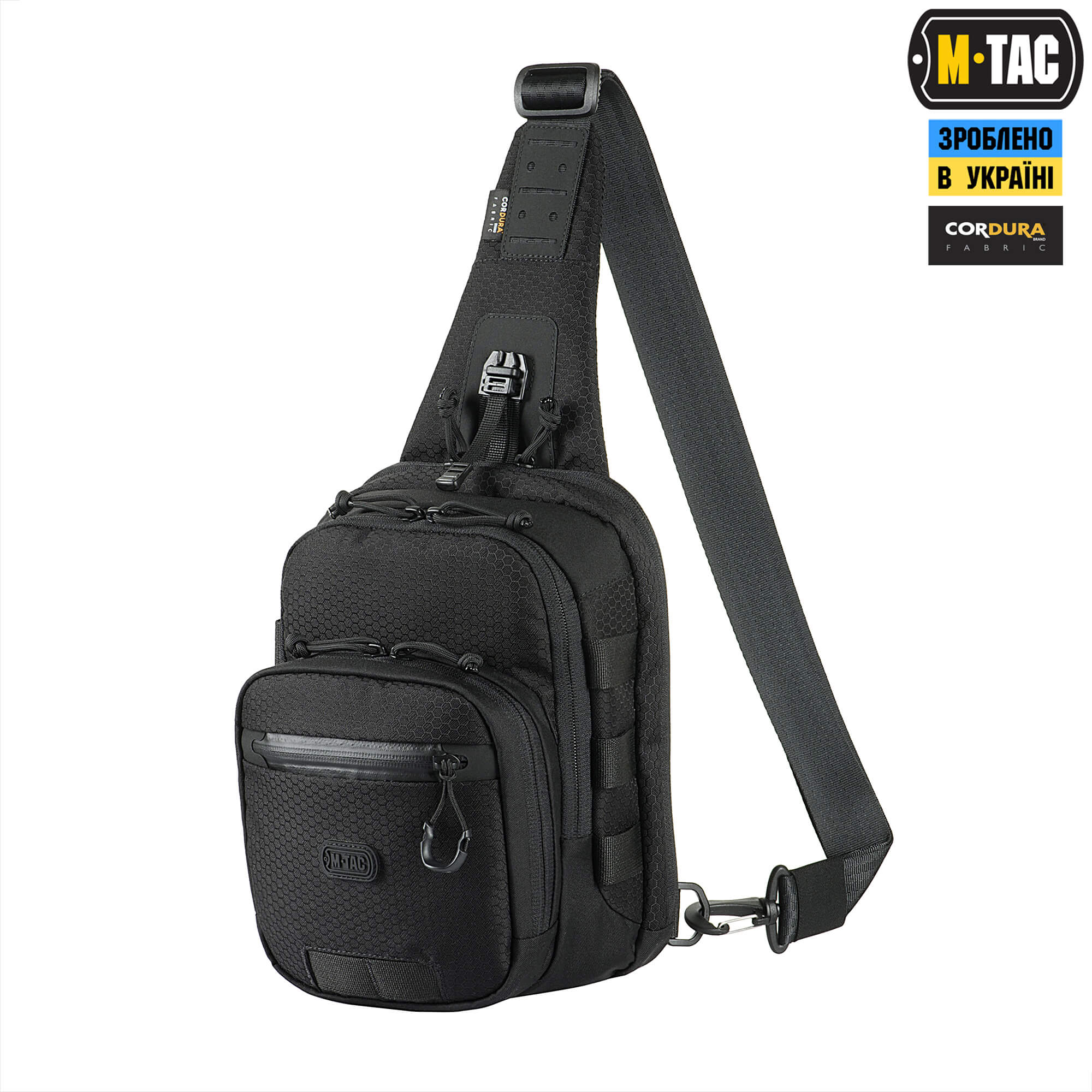 みかみん　MS BLK M-Tac сумка Cross Bag Slim Elite Hex Black купити за доступною