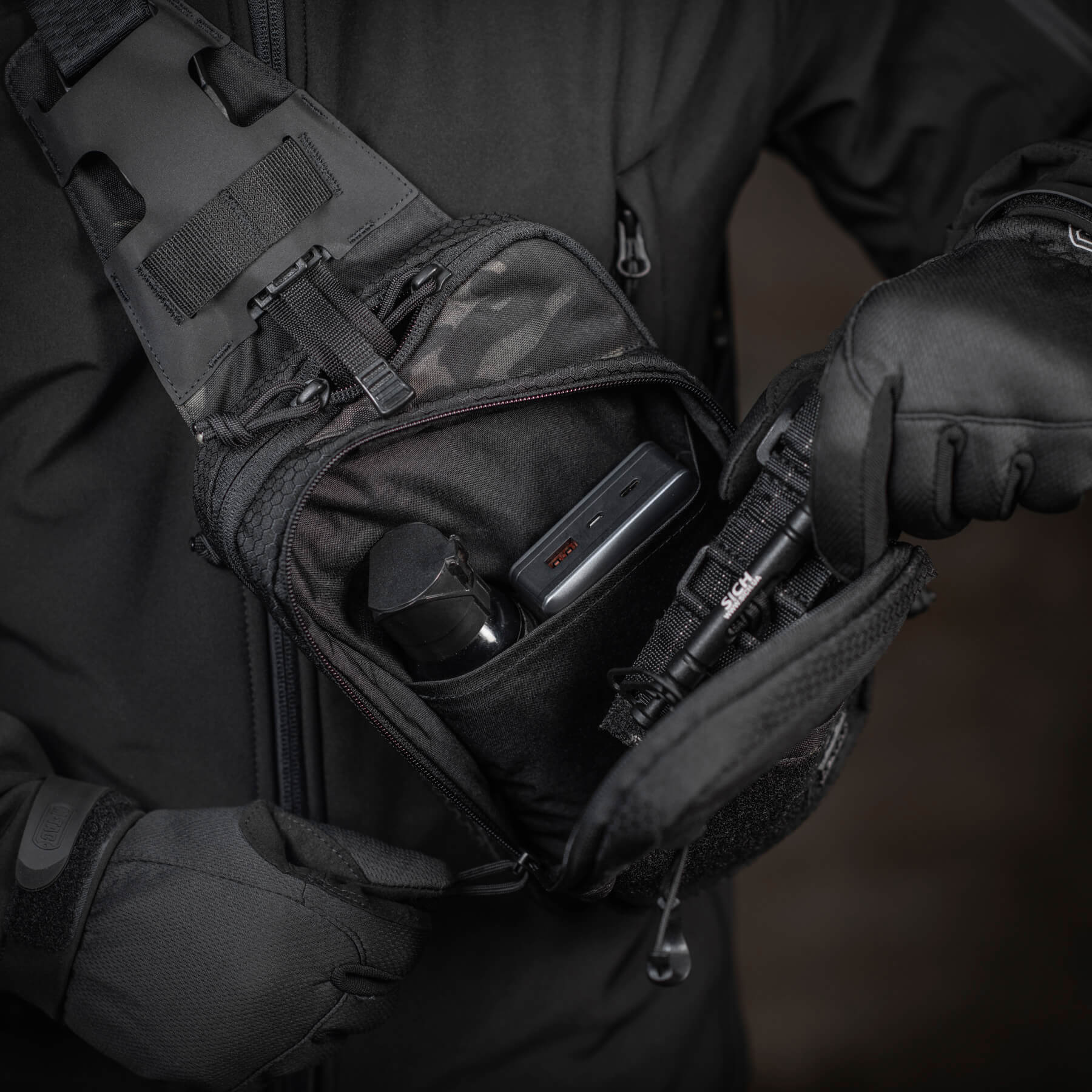 M-Tac сумка Sling Pistol Bag Elite Hex з липучкою Multicam Black