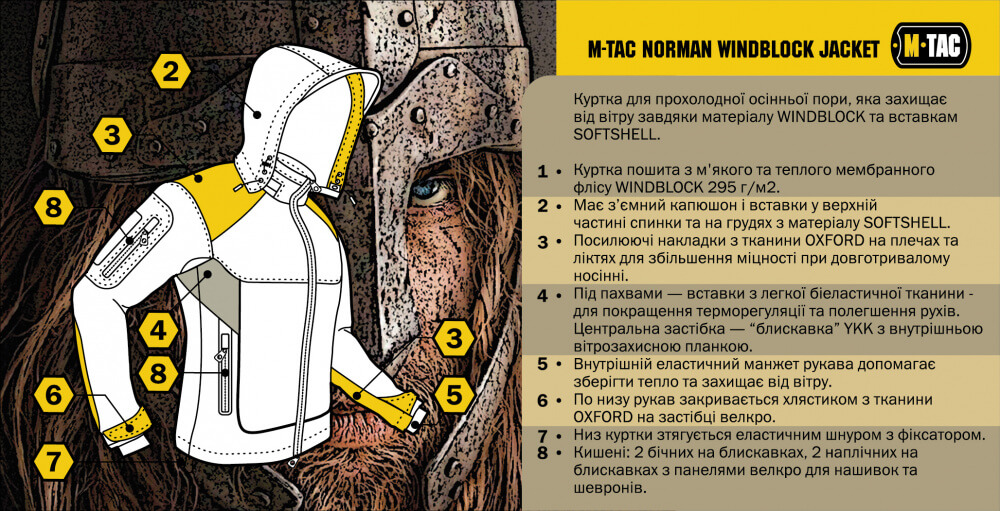 M-Tac куртка Norman Windblock Fleece Black купити за доступною
