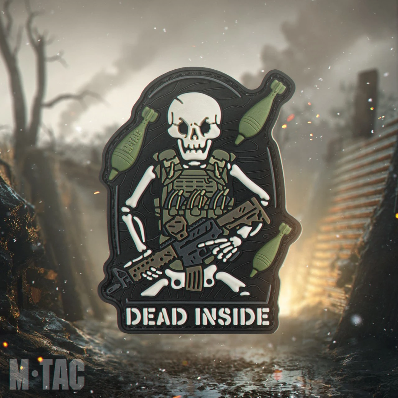 💀Новинка 🔥M-TAC НАШИВКА DEAD INSIDE BLACK/OLIVE🔥