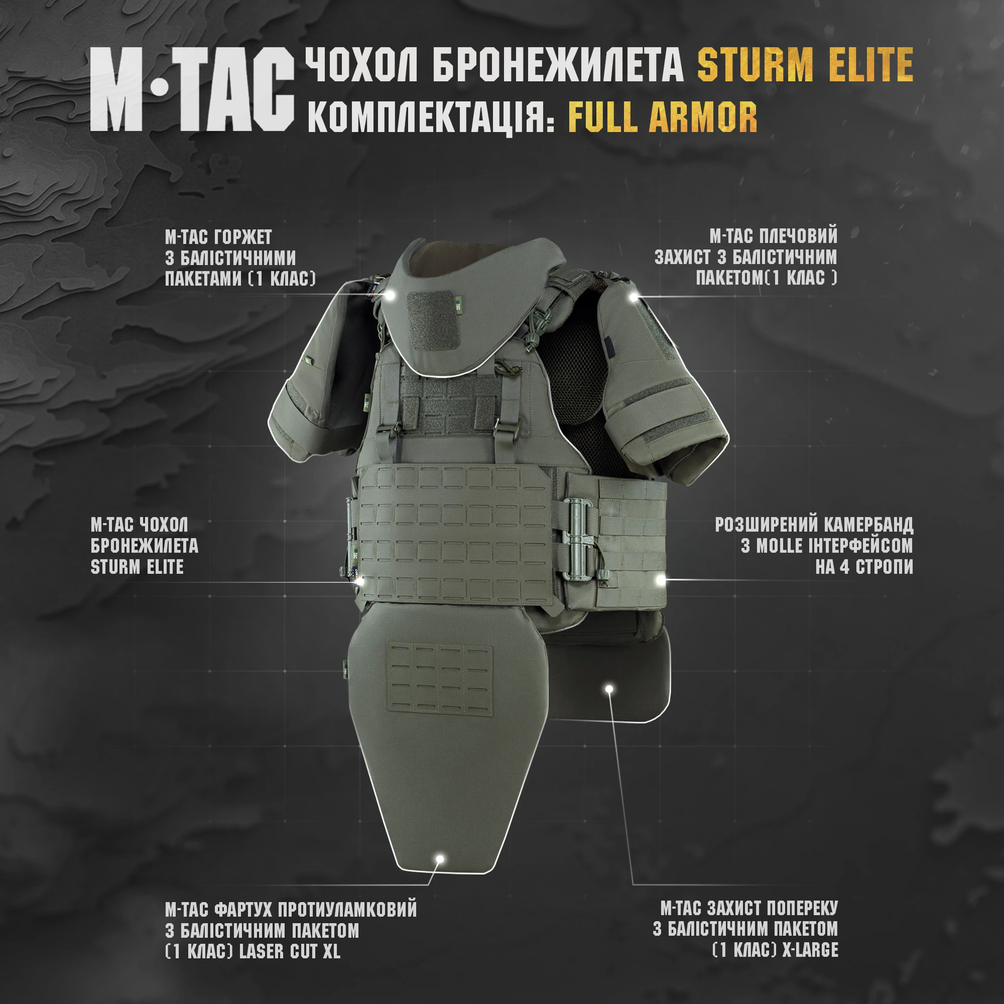 картинка M-Tac чохол бронежилета Sturm Elite Ranger Green
